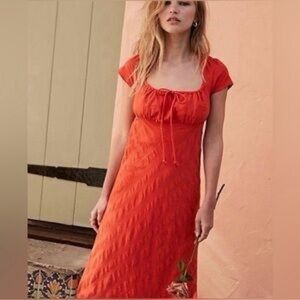 Free People Natalya Solid Midi Dress